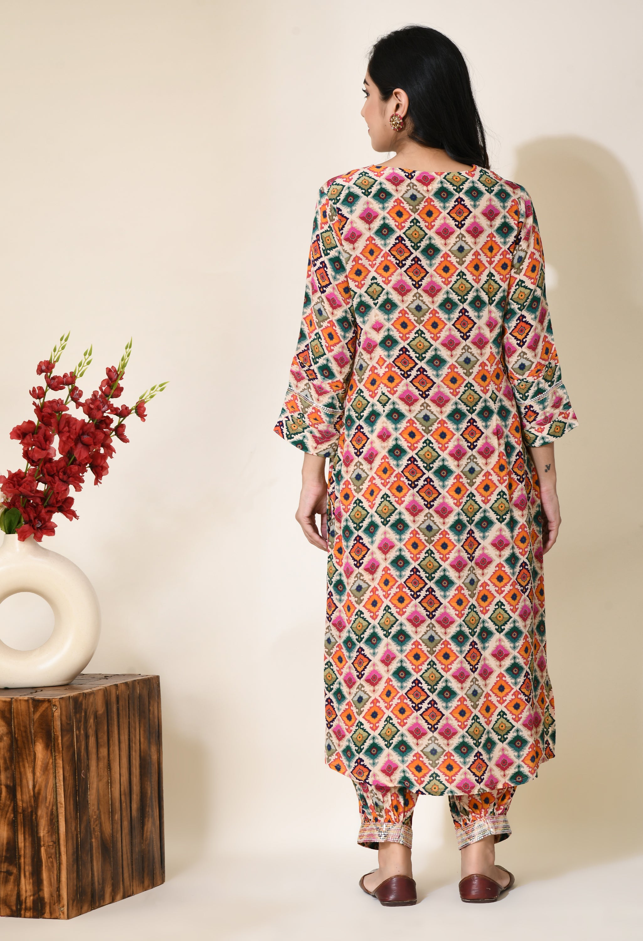 Rangbiranga Crepe Kurta Set | Crepe kurta Set for Women